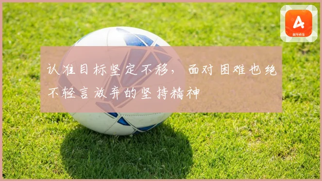 认准目标坚定不移，面对困难也绝不轻言放弃的坚持精神